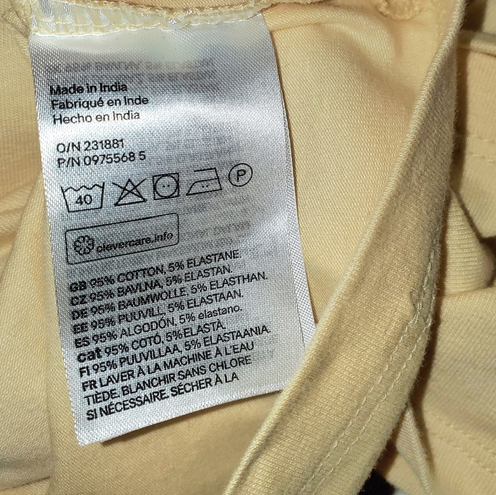 H&M Boxy Cropped Tee In Yellow - Picture 4 of 8